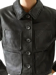 Addams Wednesday Jenna Ortega Leather Jacket