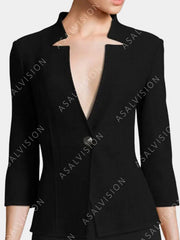 Beth Dutton Yellowstone Notch Neck Black Jacket