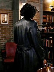 Billie Supernatural Season 15 Black Leather Trench Coat