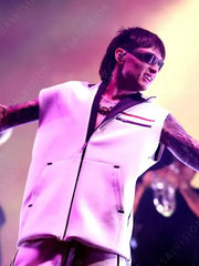 Coachella Peso Pluma White Vest