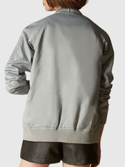 Brynnley Grey Bomber Jacket