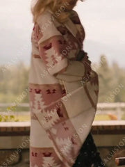 Beth Dutton Yellowstone Season 5 Pink Printed Coat