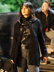 Abigail 2024 Melissa Barrera Black Wool Coat