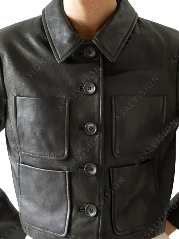Addams Wednesday Jenna Ortega Leather Jacket