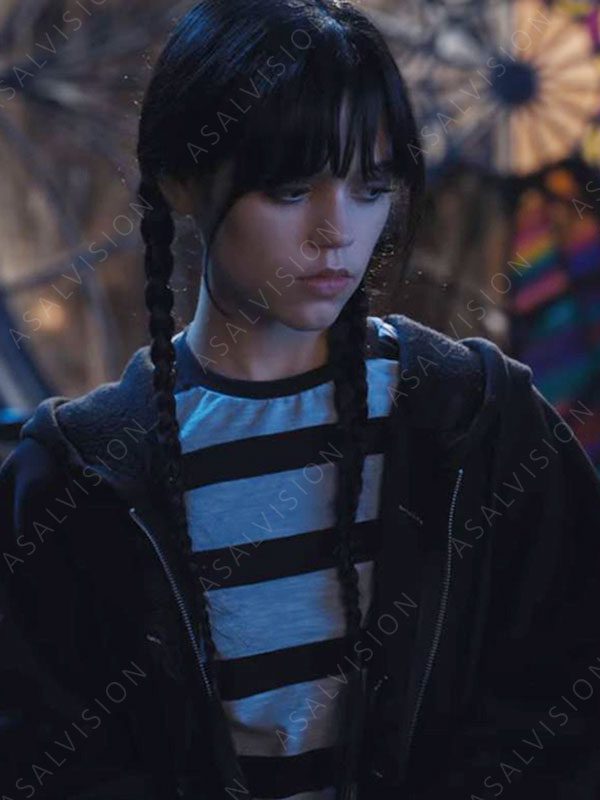 Addams Wednesday Black Oversized Hoodie