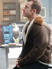 Alert Missing Persons Unit Jason Grant Shearling Leather Jacket