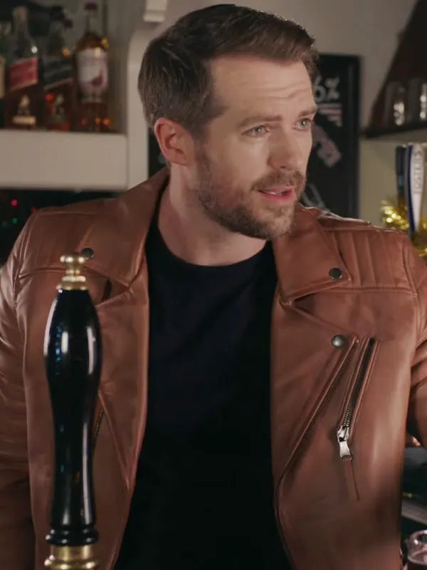 Christmas At Plumhill Manor Alfie Bailey Leather Jacket