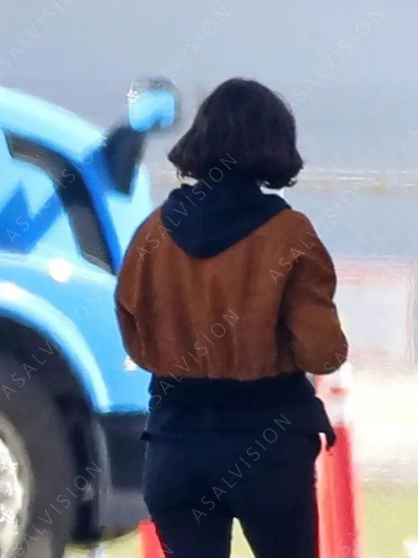 Ana De Armas The Gray Man Brown Bomber Jacket