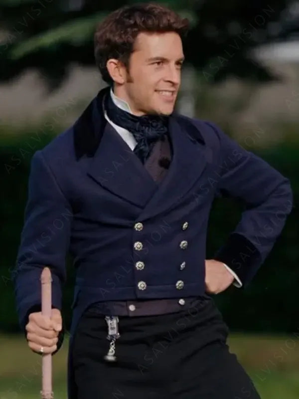 Bridgerton S02 Anthony Bridgerton Blue Wool Tailcoat