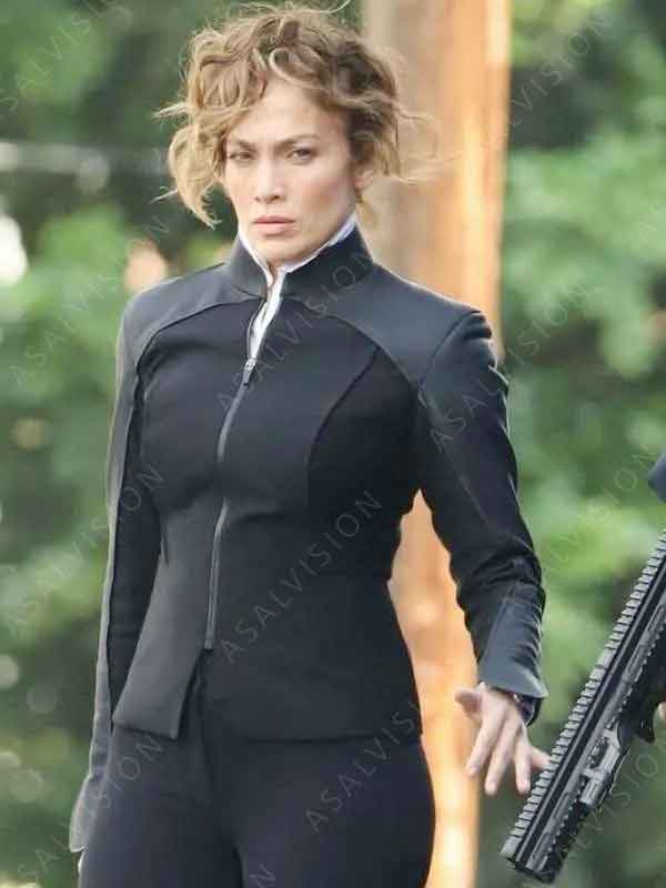 Atlas 2024 Jennifer Lopez Black Jacket