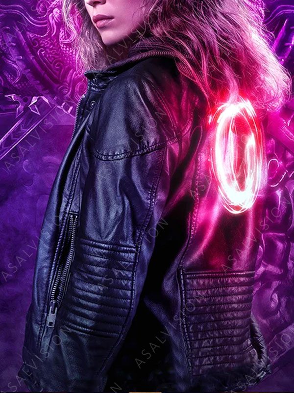 Ava Warrior Nun Leather Black Jacket
