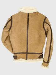 B3 Bomber Shearling Suede Leather Jacket
