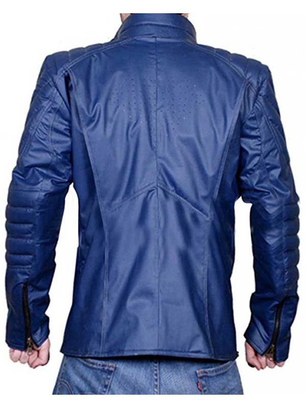 Batman V Superman Blue Leather Jacket