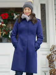 Believe in Christmas Beatrice Thompson Wool Blue Coat