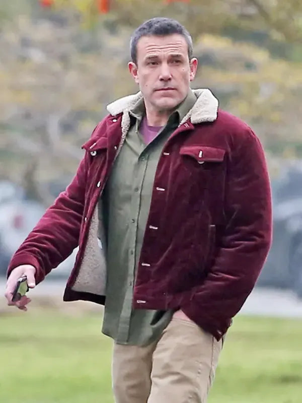 Ben Affleck The Accountant 2 Maroon Jacket