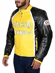 Black And Yellow Derek Luke Biker Boyz Jacket