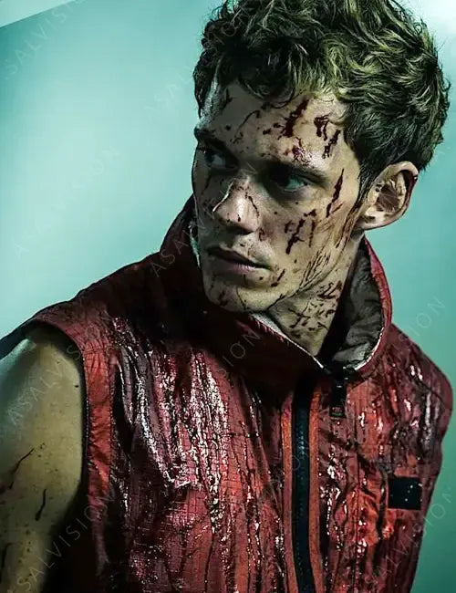 Boy Kills World Bill Skarsgård Red Vest