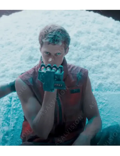 Boy Kills World Bill Skarsgård Red Vest