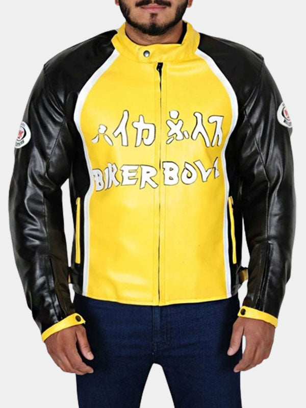 Black And Yellow Derek Luke Biker Boyz Jacket