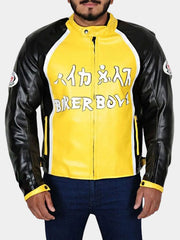 Black And Yellow Derek Luke Biker Boyz Jacket