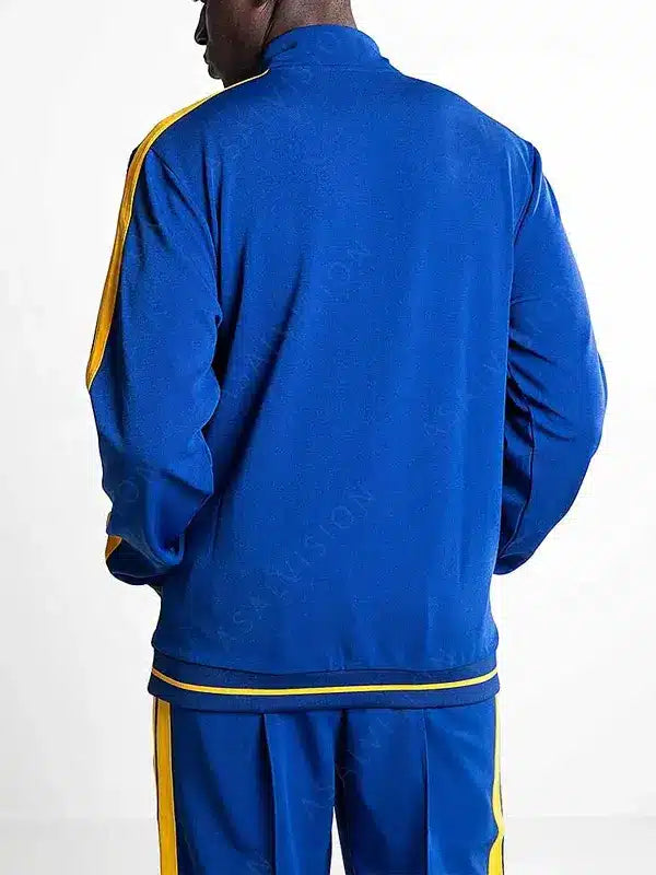 Blue Angeles Striped Track Jacket