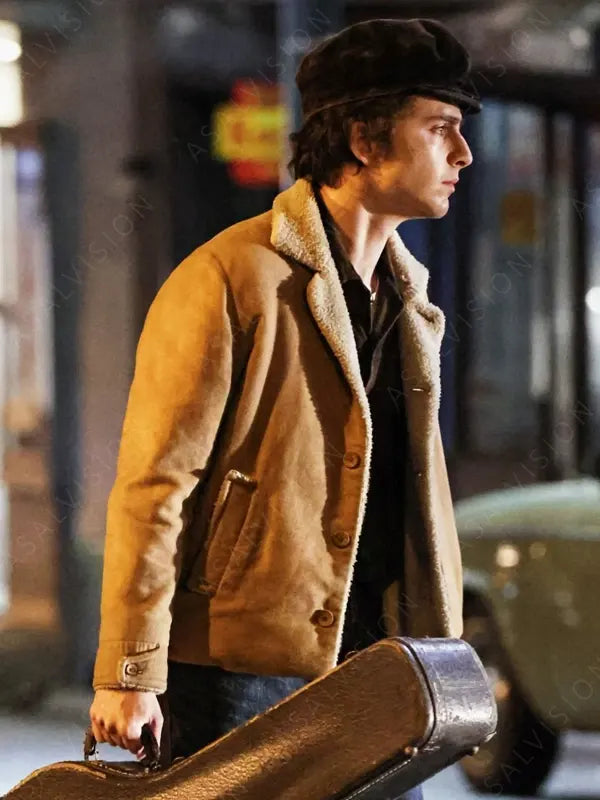 A Complete Unknown Bob Dylan Camel Sherpa Jacket
