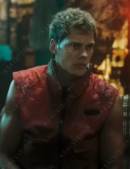 Boy Kills World Bill Skarsgård Red Vest