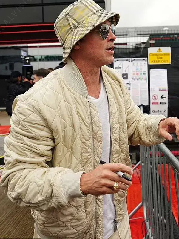 British Grand Prix F1 Brad Pitt Quilted Jacket