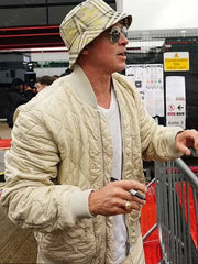 British Grand Prix F1 Brad Pitt Quilted Jacket