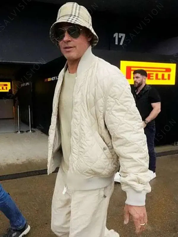 British Grand Prix F1 Brad Pitt Quilted Jacket