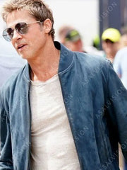 Brad Pitt Silverstone F1 Movie Blue Bomber Jacket