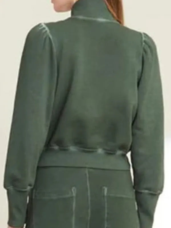 Brie Virgin River Season 04 Green Fleece Jacket