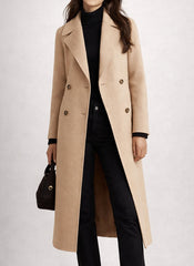 Brisa Beige Wool Trench Coat