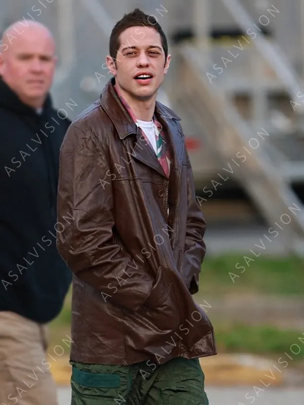 Bupkis Pete Davidson Brown Leather Jacket