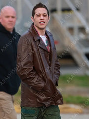 Bupkis Pete Davidson Brown Leather Jacket