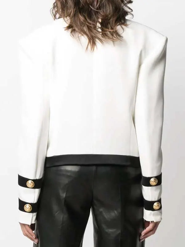 Camille Emily in Paris White And Black Jacket