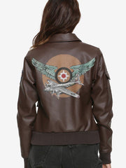 Captain Marvel Brie Larson Brown Leather Jacket