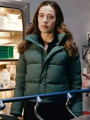 Chicago P.D. 2025 Kim Burgess Green Puffer Jacket