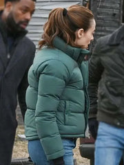 Chicago P.D. 2025 Kim Burgess Green Puffer Jacket