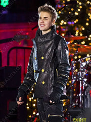 Christmas Concert Justin Bieber Black Jacket