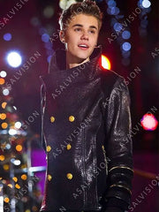 Christmas Concert Justin Bieber Black Jacket