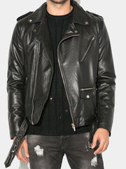Blackner Classic Biker Leather Jacket
