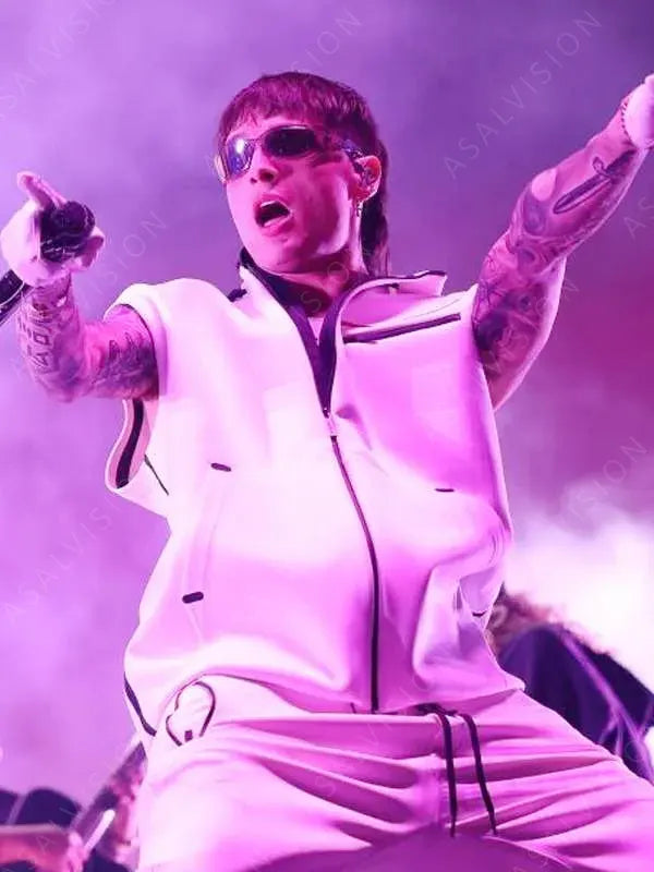 Coachella Peso Pluma White Vest