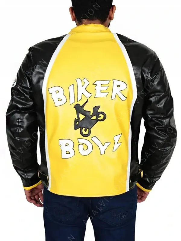 Black And Yellow Derek Luke Biker Boyz Jacket