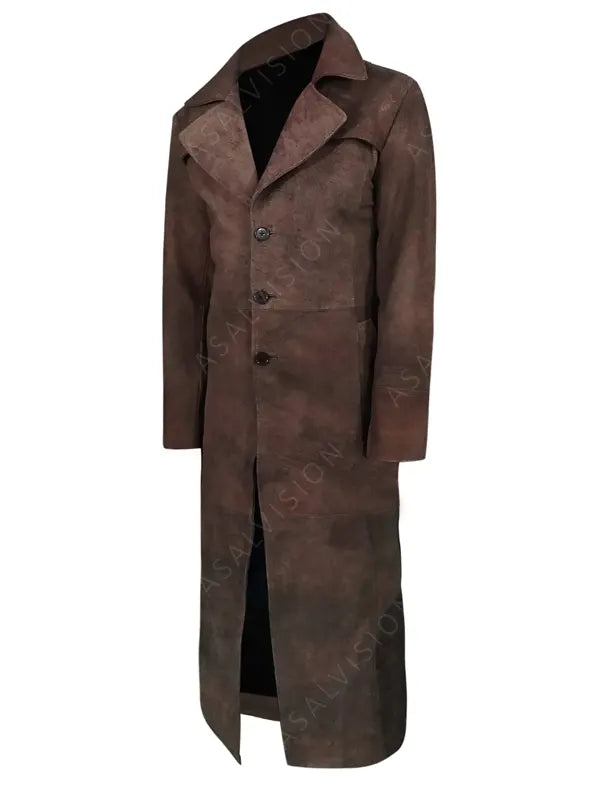 Bobby Duster Trench Sheepskin Leather Coat