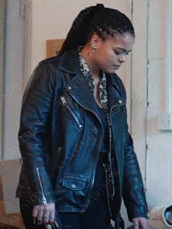 Big Mood Season 1 Eddie Black Leather Jacket