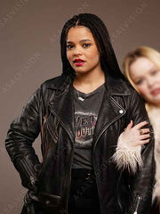 Big Mood Season 1 Eddie Black Leather Jacket