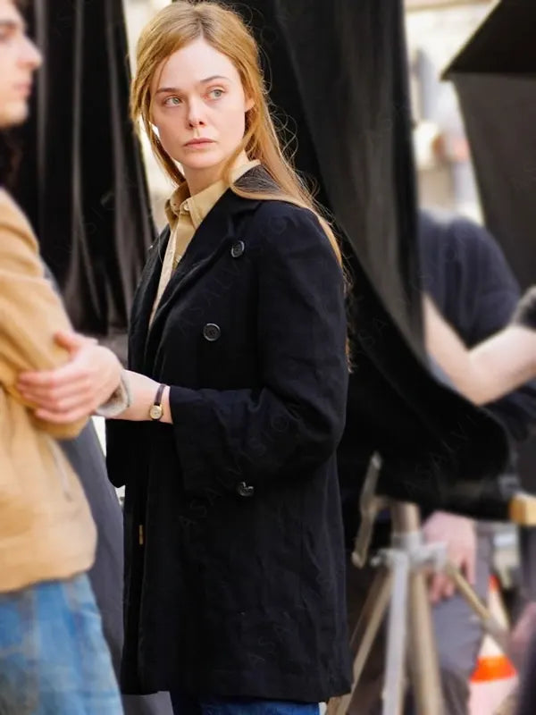 A Complete Unknown Sylvie Russo Black Wool Coat