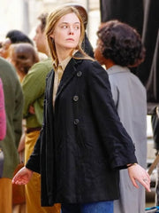 A Complete Unknown Sylvie Russo Black Wool Coat