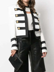 Camille Emily in Paris White And Black Jacket
